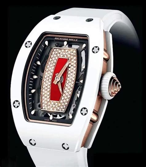 richard mille rm 07-01 white ceramic red lip ladies|Richard Mille 07 01 review.